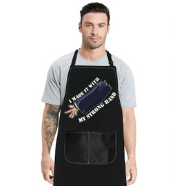 JNIAP Strong Hand Apron Horror Movie Kitchen Apron I Made It With My Strong Hand Horror Movie Lover Apron, Strong Hand, Large