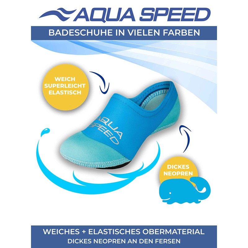 Aqua Speed Neoprene Socks for Children and Adults, Swimming Socks
