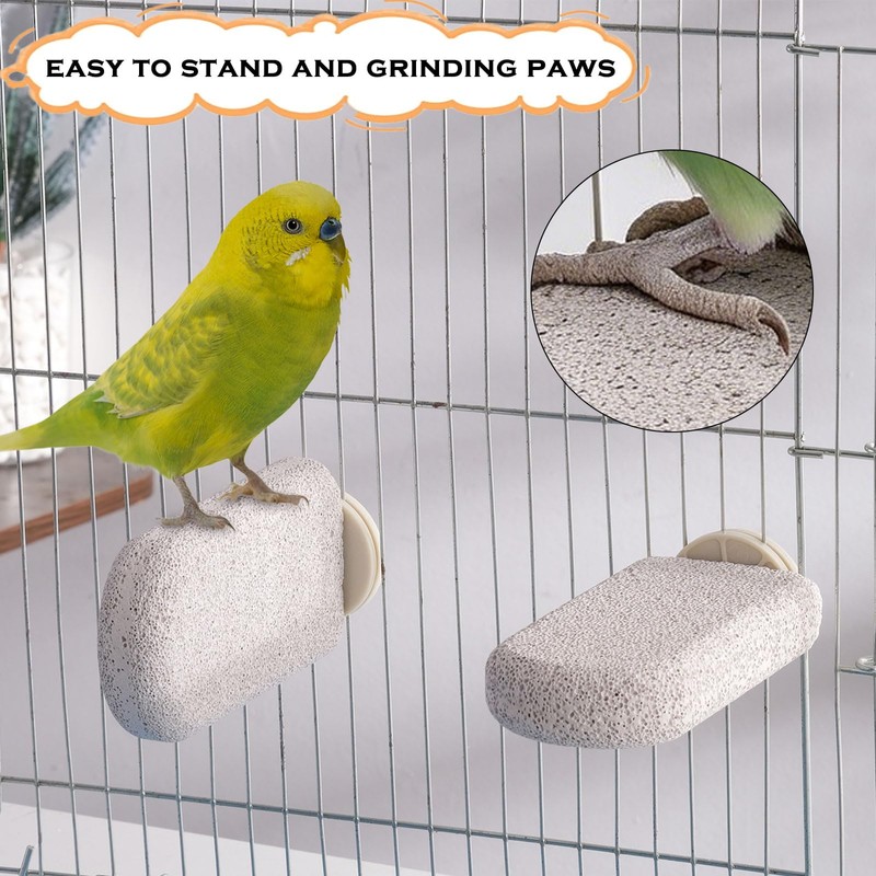 TkoYuHm 4pcs Bird Perch Stands Foot Claws Trimmer Beak Grinding