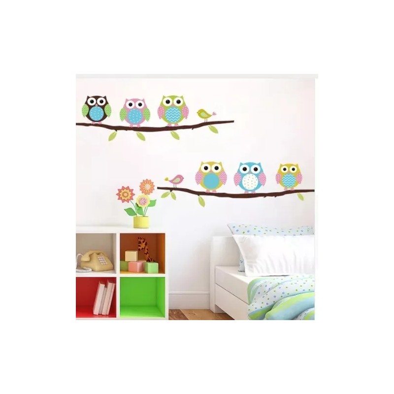 DaraBaby Vinil Decorativo De Búho Para Pared De Niños