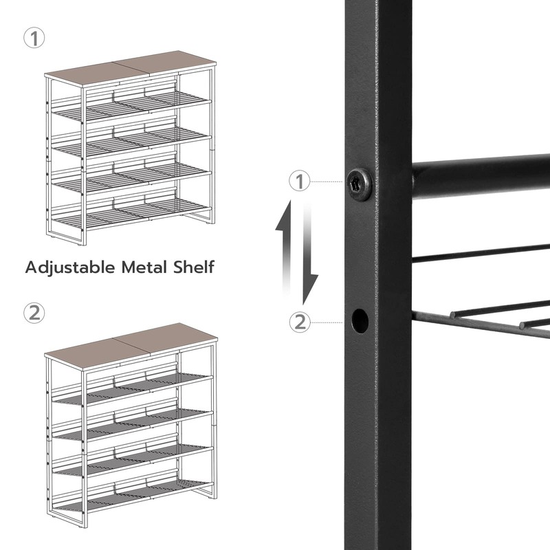 HOOBRO Shoe Rack, 5 Tier Shoe Organizer for Front Door