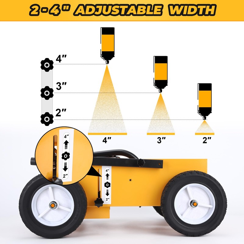 YOOLLE-TOOLS 2395000 High-Performance Striping Line Marking Machine, Parking Lot Striping