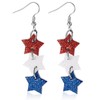 Colored Glitter Star Drop 4th of July Independence Day Patriotic