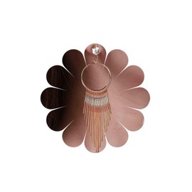 Sttiafay Boho Circle Bar Drop Earrings Hollow Circle Dangle Earrings Gold Chain Tassel Earrings Long Metal Tassel Earrings Jewelry for Women