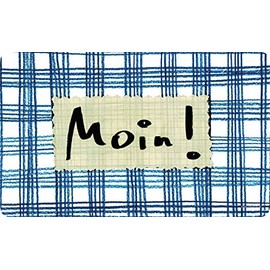 Frühstücksbrettchen 23 x 14 cm • 68081 ''Moin!'' von Inkognito • Künstler: INKOGNITO © Saskia Bach • Dies & Das • Küche & Frühstück • Frühstücksbrettchen • Schneidebrettchen • Brettchen