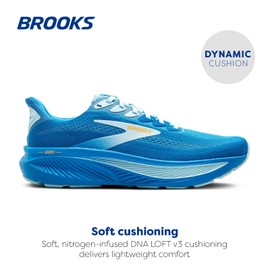 Brooks Men’s Ghost 17 Neutral Running Shoe - Cloissone/Blue/Orange - 8.5 Medium