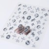 1 Sheets Silver Star Nail Decals for Nail Art 5D