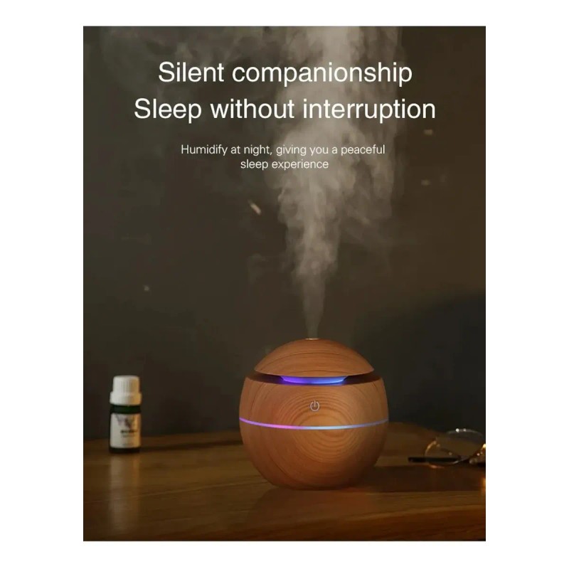 Humidificador Difusor De Aromas Luz Led Aromaterapia 260ml