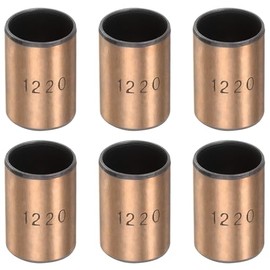 sourcing map Sleeve Bearings 12mm Bore x 14mm OD x 20mm Length Plain Bearings Wrapped Oilless Bushings for Sliding Parts of Machinery, 6pcs