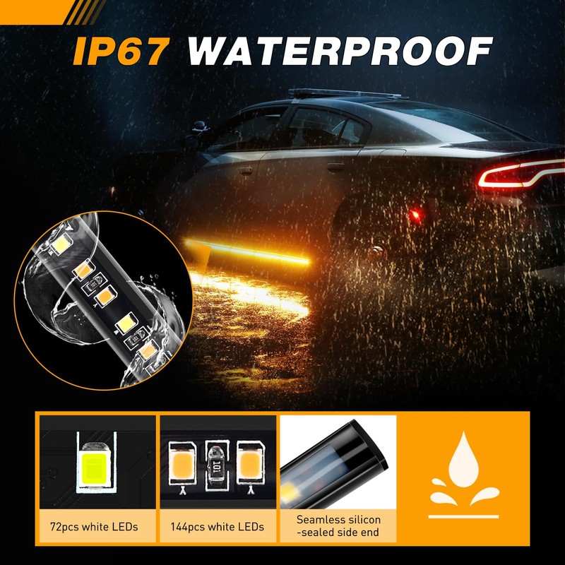 GOOACC Truck LED Running Board Lights 2PCS 70 Inch DRL