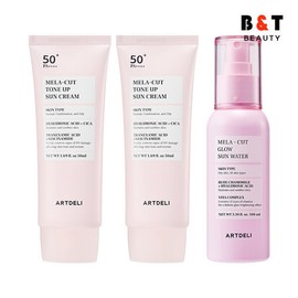 Artdeli Melacut Tone-up Sunscreen 50ml x2 + Sunwater 100ml / 아트델리 멜라컷 톤업 선크림 50ml x2 + 선워터 100ml