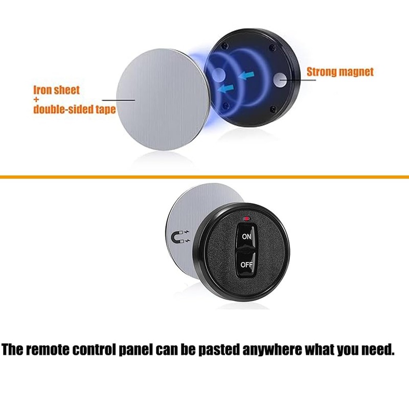 dstfuy Mini Wireless Switch 12V,5V/12V/48V/10A Magnetic Multi Way Relay Remote