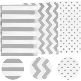 30 Sheets Tissue Paper for Packaging Gift Bags Decoration, Gift Wrap Tissue Paper Bulk for Weddings Birthday DIY Project Christmas Gift Wrapping Crafts Decor (White Silver, 14 x 20 Inch)