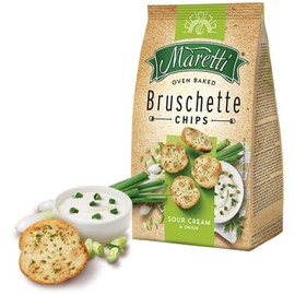 KOKOBUNCH Bundle Of All Natural Maretti Bruschette Bruschetta Vegan Cracker Bruschettini Chips 4 Pack (5oz, Sour Cream And Onion)