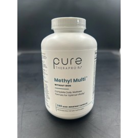 Pure Therapro Rx Methyl Multi Without Iron Methylated Multivitamin Capsules 240 Count Exp 1/28