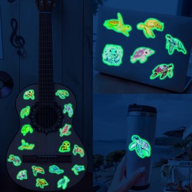 51 Pcs Cute Turtle Stickers for Kids Glow in The Dark, Sea Animals Sticker for Water Bottle, Vinyl Waterproof Laptop Decals for Teens Girls Boys, Students Classroom Prizes Sticker Pack