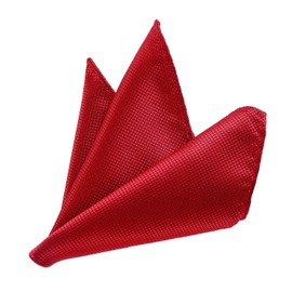 DonDon Men’s Pocket Handkerchief 8.27 x 8.27 in - 21 x 21 cm shiny unicoloured - Dark red