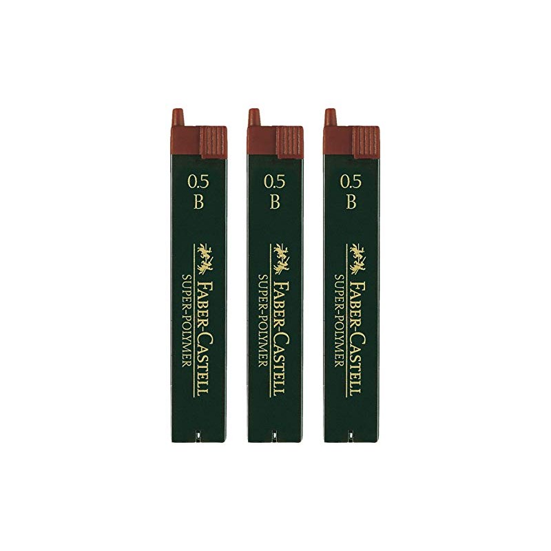 Faber-Castell Super Polymer Fine Leads (0.5 B, Quantity 3)