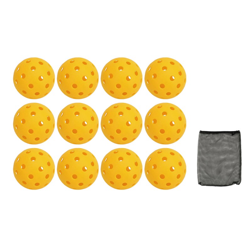 12PCS 74mm 40 Holes Pickleballs PE Plastic High Elasticity Pickleball