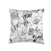 Graphite Drawing Style Daffodils Co. Graphite Drawing Style Daffodils Throw