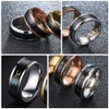 Happyyami 1pc Smart Temperature Display Couple Ring Chic Steel Jewelry