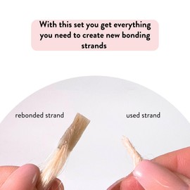 hair2heart Rebonding Set: Professional Hair Extension Kit with Heat Tongs, Rebonds and U-Tip Pliers