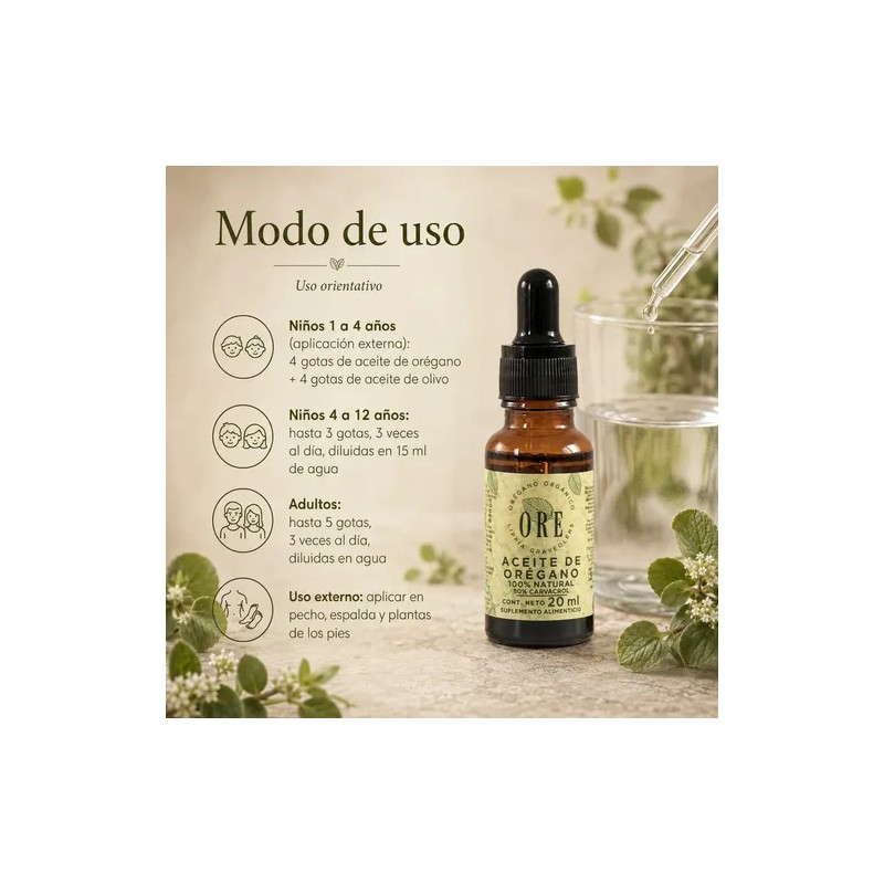 2 Pack Ore Aceite De Orégano 20 Ml Cu