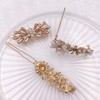 3PCS Rhinestone Bling Flower Small Mini Barrette Decorative Hair Clips