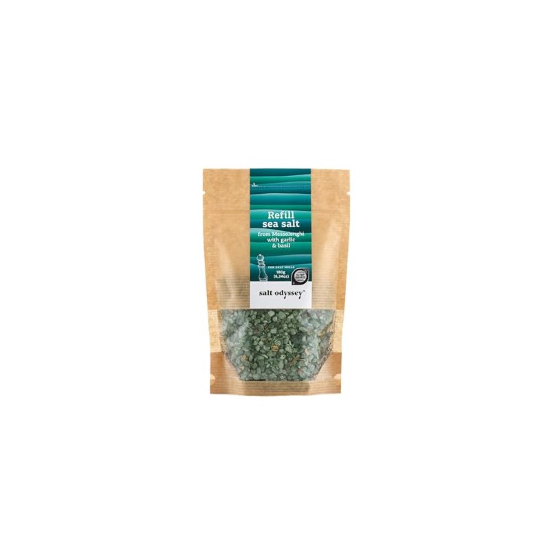 Salt Odyssey Greek Sea Salt with Garlic & Basil in