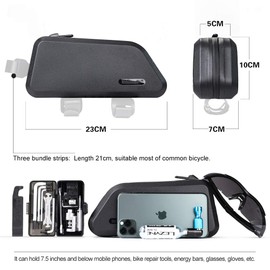 Rhinowalk Bicycle Bag Bike Top Tube Bag 1.5L Bicycle Frame Bag Waterproof Stable Bicycle Frame Bag Bicycle Bag Professional Cycling Accessories