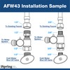 iSpring AFW43 Water Systems Feed Water Adapter, Fits 1/2" NPT