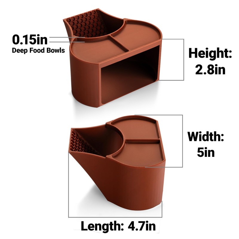 Hermit Crab Hideout with Dual Food Bowls, 2-in-1 Cave Shelter