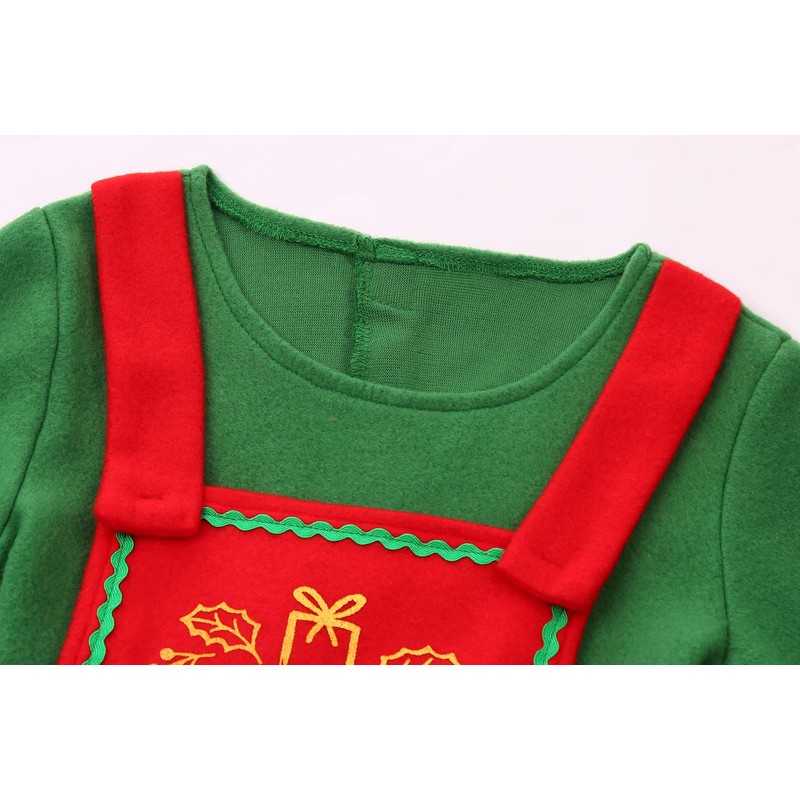 Disfraz de elfo de Navidad para niñas y niños (3-5T)