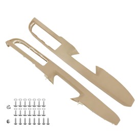 KAIRAY 80994 Driver & Passenger Side Front Armrest, Door Panel Compatible with Chevy Silverado Avalanche Suburban GMC Sierra Yukon 2010-2014, Door Release Handle Above Armrest 27 in, Tan GM# 84127280