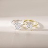 EAMTI 3CT 925 Sterling Silver Engagement Rings Radiant Cut Solitaire