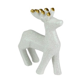 Northlight 4.25" Glittery White Ceramic Reindeer Christmas Figure