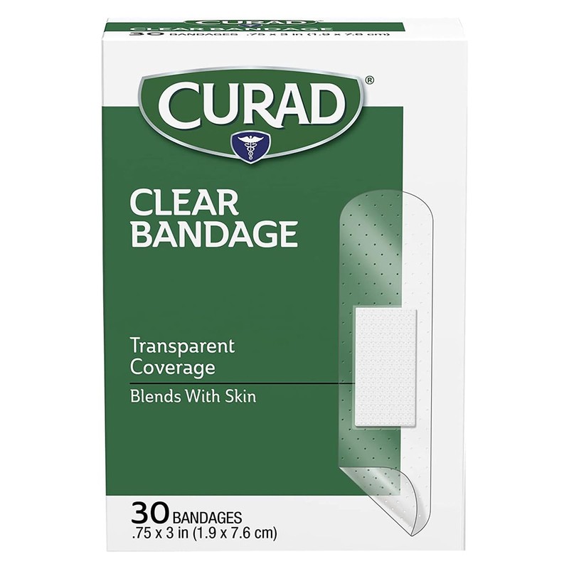 Medline Cur44010 Curad Clear Bandages, 3/4"x3"