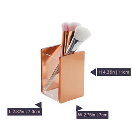 Moosy Life ML23 - Soporte para brochas de maquillaje, color dorado rosa