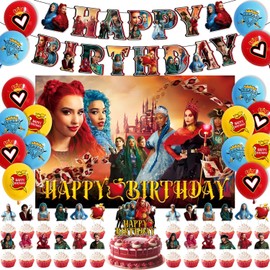 Happy Birthday Decorations, 43 Pcs Movie-Theme Birthday Party Decorations, Red And Blue Birthday Decorations, Birthday Decorations, Happy Birthday Movie Decorations