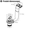 Cornat Recyclate Drain and Overflow Fitting for Built-in Sinks with