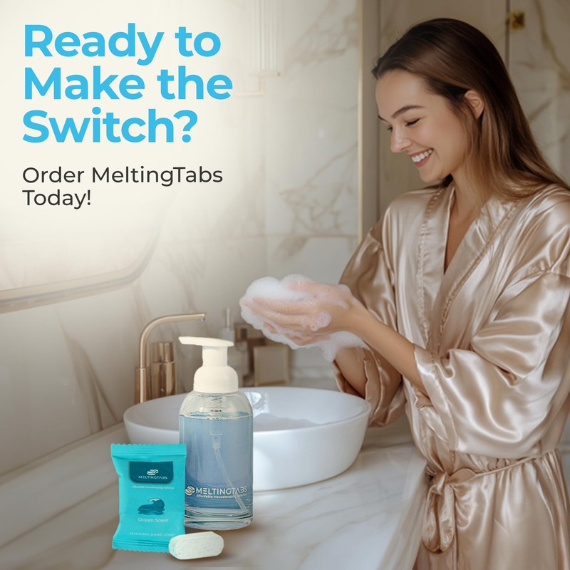 MELTINGTABS Foaming Hand Soap Tablets Refill Tablets – Ocean Scent,