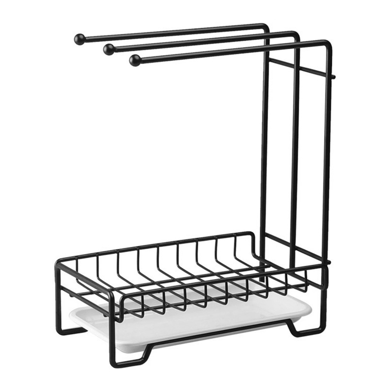 Dishcloth Drying Rack Sponge Holder Iron Draining Anti Slip Stable
