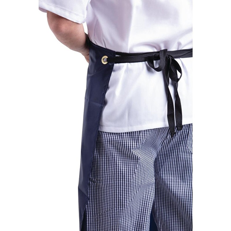 Whites Chefs Apparel Light Duty Waterproof Bib Apron Nylon Blue