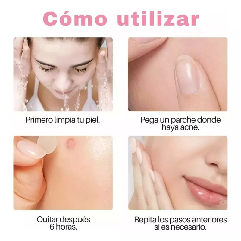 Veraly 72 Parches Invisibles Eliminar Acne Espinillas Granos Poro