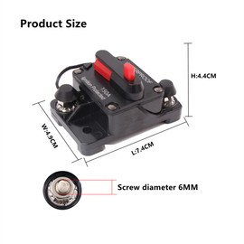 Car Circuit Breaker,DC 12V-48V Waterproof Car Audio Inline Circuit Breaker with Manual Reset Fuse Holder Inverter,Auto Circuit Breaker Fuse Holder for Motor Car Marine Boat RV Caravan (150AMP)