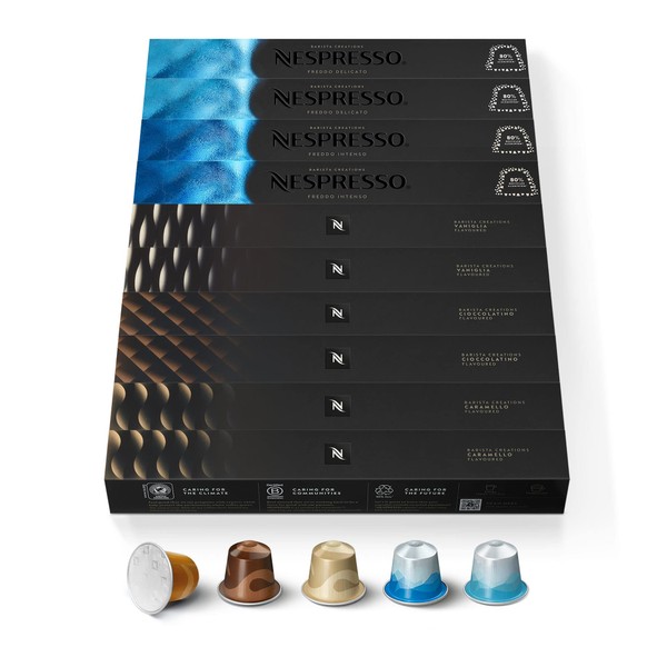 Nespresso Capsules OriginalLine, Barista Variety Pack, 100-Count Espresso Coffee Pods,
