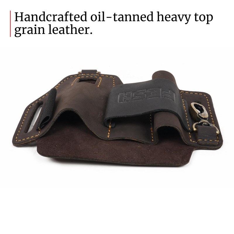 FESA EDC Leather Multitool Sheath - Top Grain Leather EDC