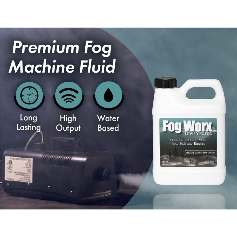 Fogworx Low Lying Fog Juice, Long Lasting Low Lying Indoor-Outdoor
