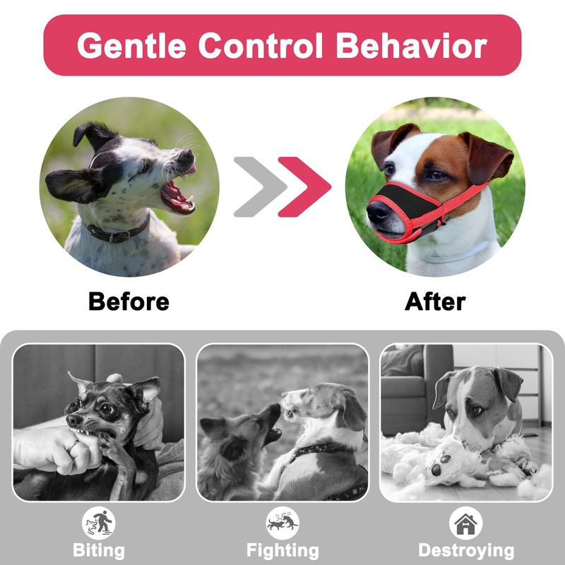 LUCKYPAW Dog Muzzle Anti Biting Barking and Chewing with Comfortable