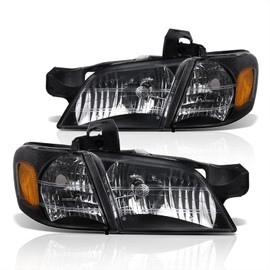 AJP Distributors Headlights Head Lights Corner Lamps Assembly Compatible/Replacement For Venture Silhouette Montana Trans Sport 1997 1998 1999 2000 2001 2002 2003 2004 2005 97 98 99 00 01 02 03 04 05